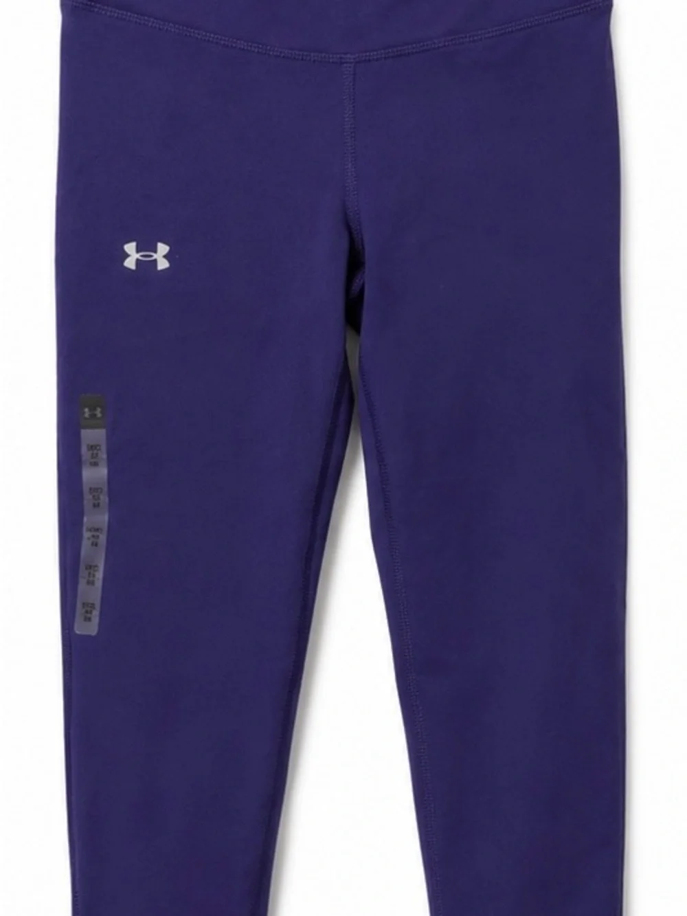 Under Armour Girls Purple Athletic Leggings with Reflective Logo